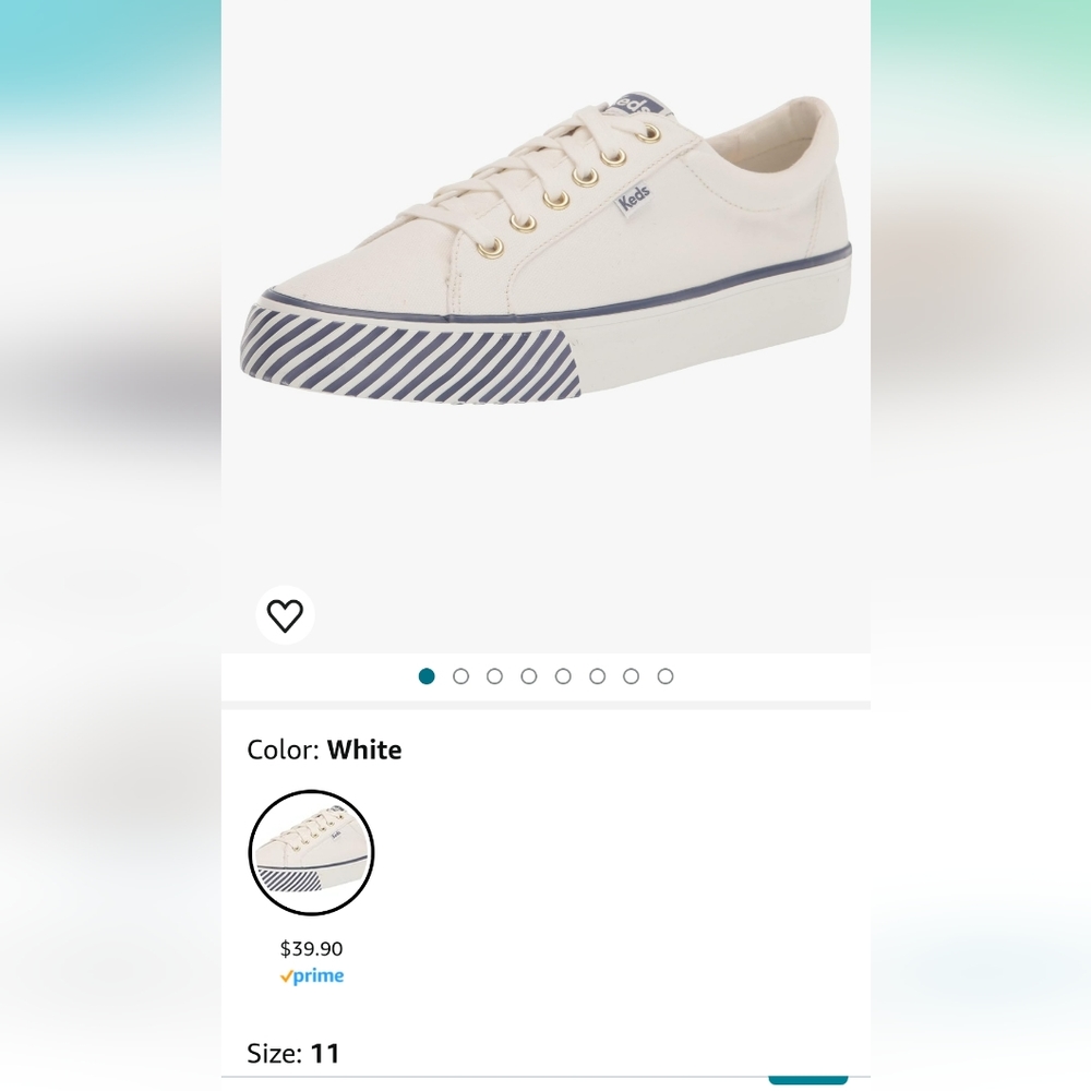 White Keds canvas Jump Kick Sneakers size 11 brand new never worn